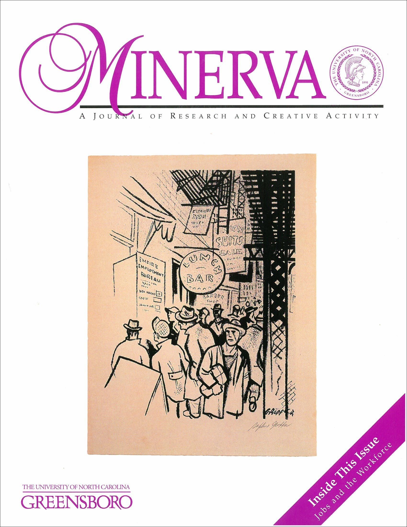 Cover of UNCG's Minerva Winter 1998 issue