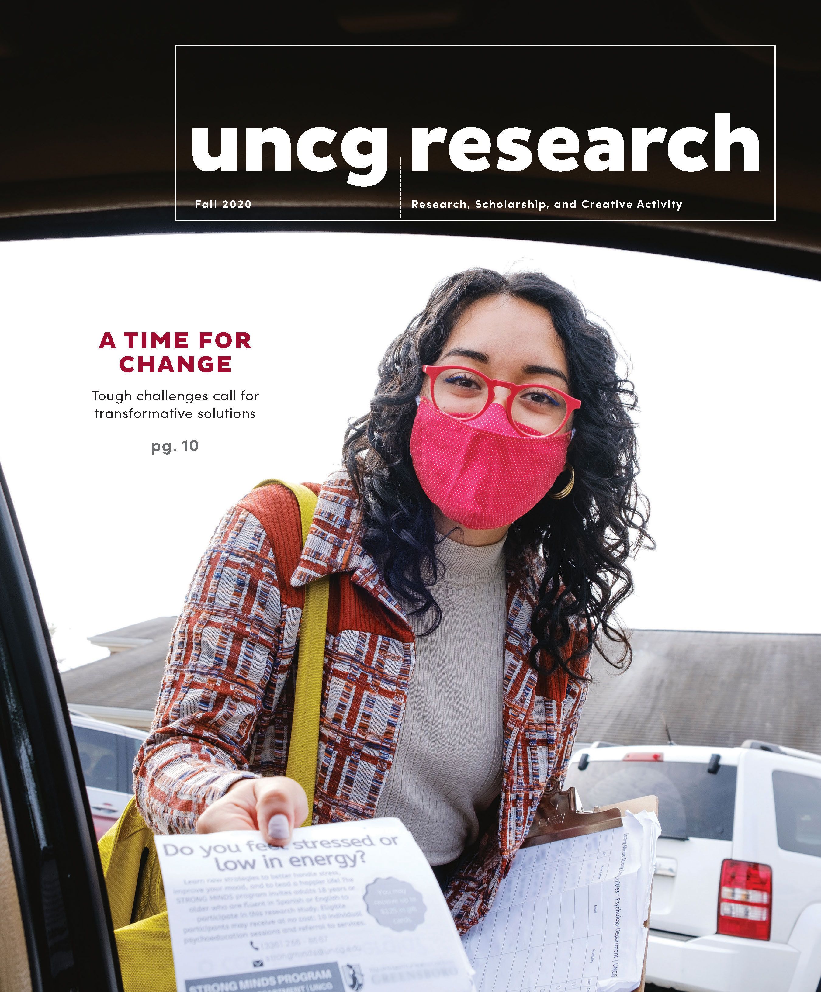 Cover of UNCG's Fall 2020 Research Magazine
