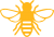 A yellow bee clipart