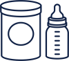 illustration of a formula container and bottle