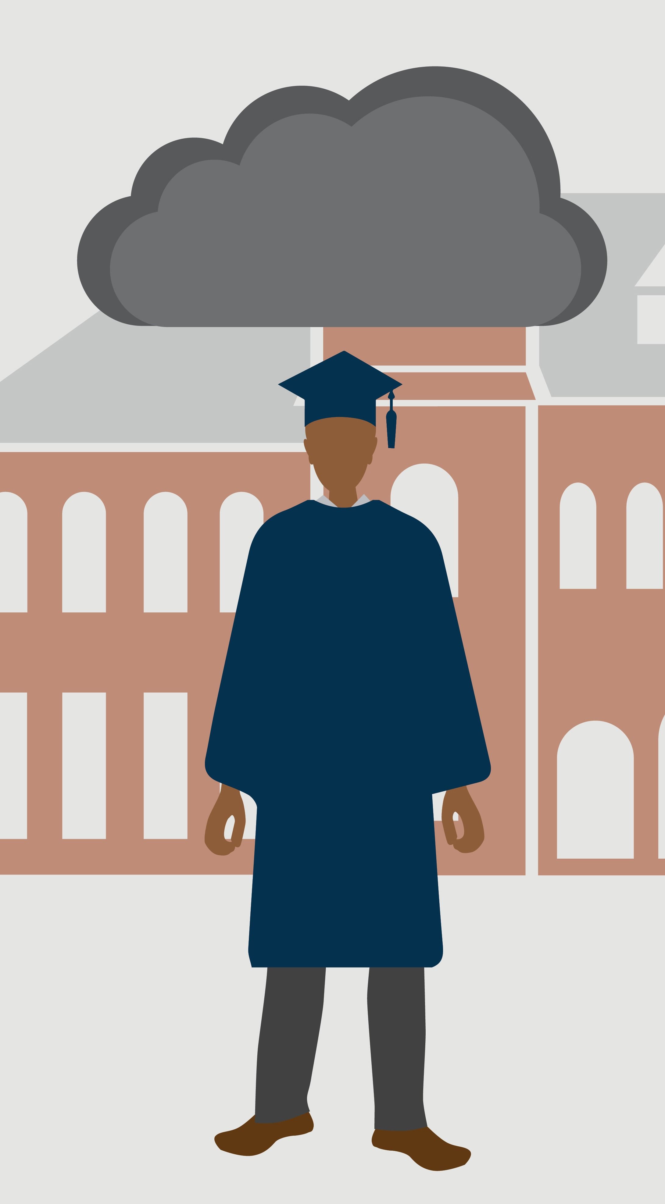 Clipart student wearing college regalia