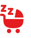Red clipart of carriage with two zs