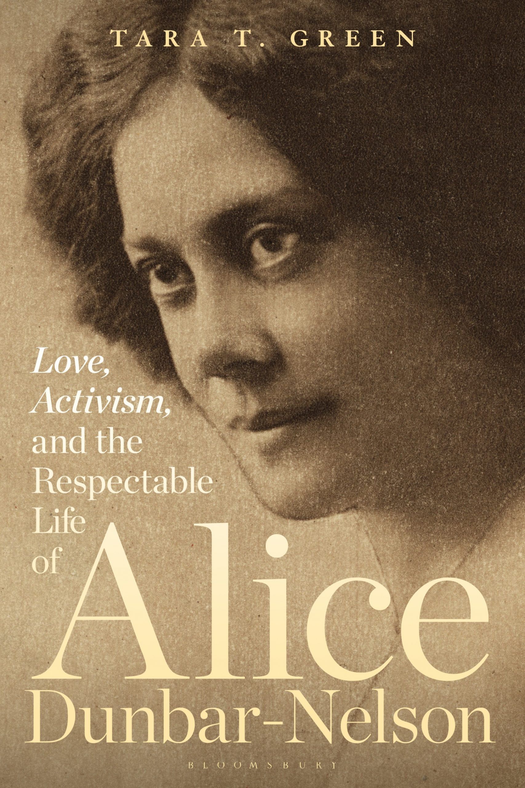 The cover of Dr. Green's book, featuring a sepia tone portrait of Alice Dunbar-Nelson