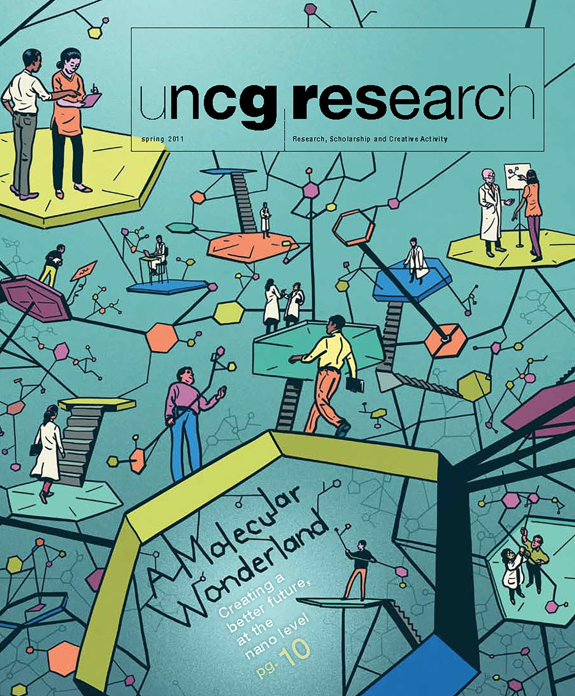 Cover of UNCG's Spring 2011 Research Magazine