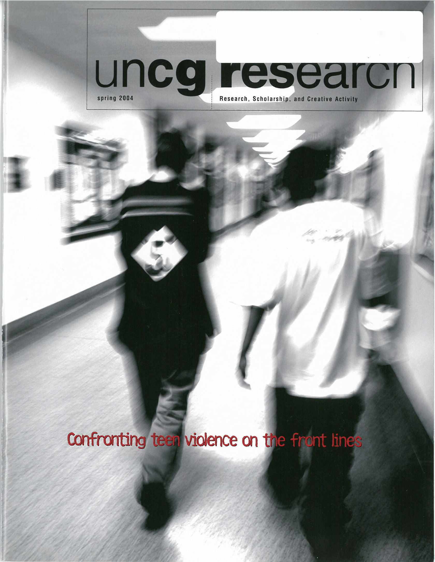Cover of UNCG's Spring 2004 Research Magazine