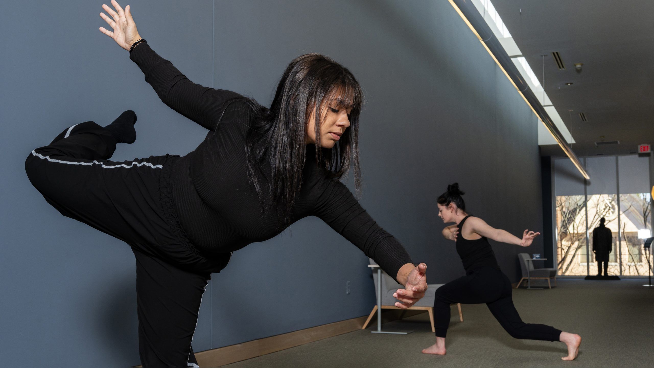 Liz Anderson and Tiffany Moss at their drawing exhibit