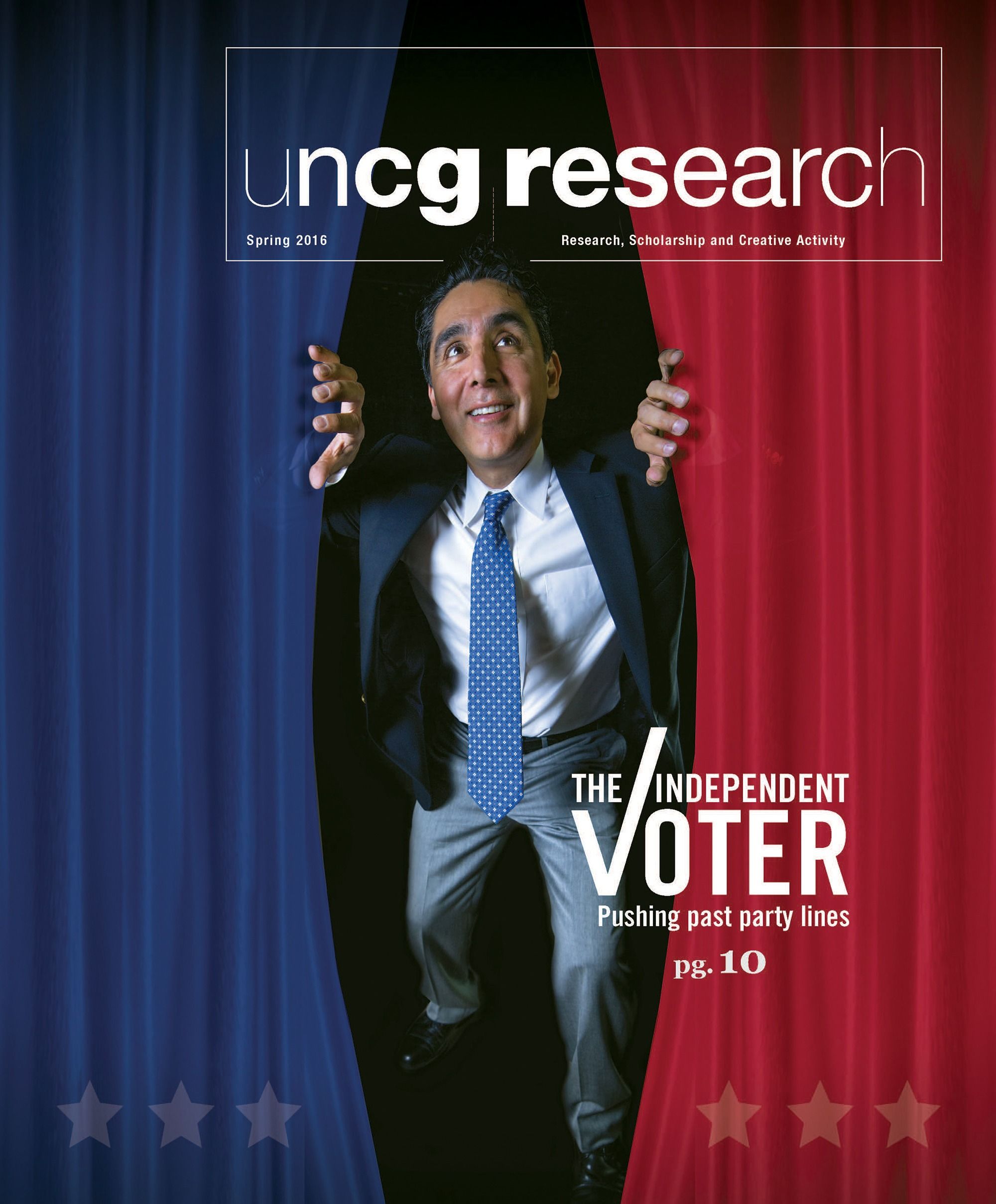 Cover of UNCG's Spring 2016 Research Magazine
