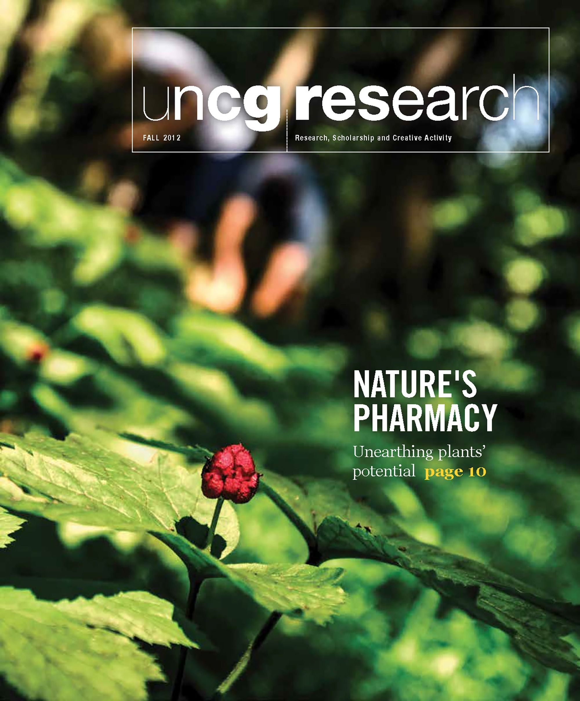 Cover of UNCG's Fall 2012 Research Magazine
