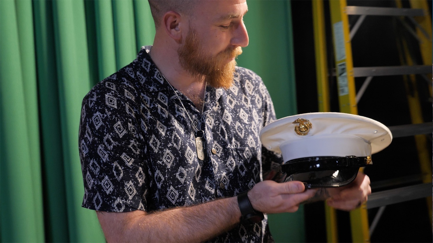 David Miller with military hat