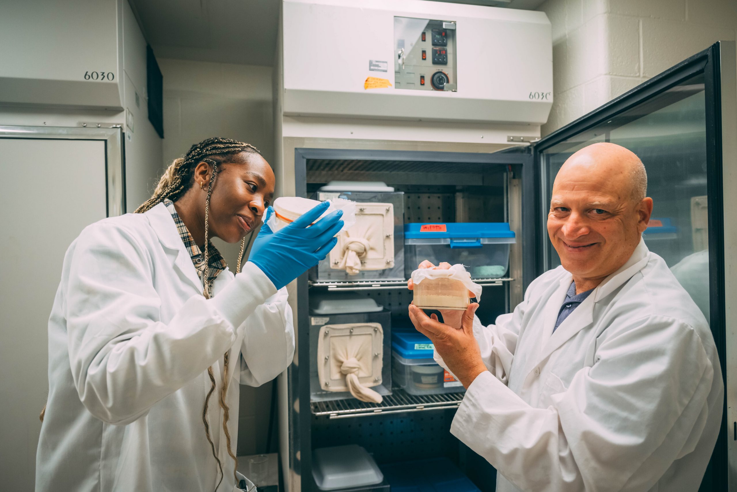Wasserberg with undergraduate researcher Chelsea Akabueze
